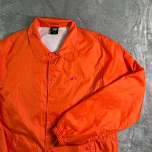 Chaqueta Coach OBEY Naranja Ligera Snap Frontal Chaqueta Ojos Gráfico M - Imagen 1 de 11