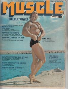 Rare-Muscle Builder & Power-Mar 1973-Mike Katz-Frank Zane-310-Magazine 