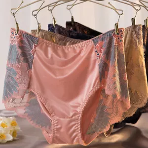 3Pack Ladies High Waist Briefs Knickers Women Lace Underwear Cotton Soft Panties - Picture 1 of 23