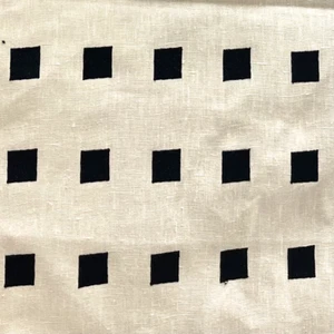 LEE JOFA KEELY WEARSTLER MODERN EMBROIDERED FABRIC CHALET EMB IVORY/BLACK BTY - Picture 1 of 3