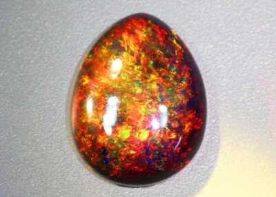 12.43 Cts_Electric fire 3D Flash_100 % Natural Multi-Color Solid Welo Black Opal - Image 1 of 3