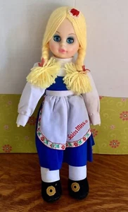 1980s Swiss Miss Hot Cocoa Advertising Stuffed Doll Sleep Eyes & Yarn Hair - Picture 1 of 9