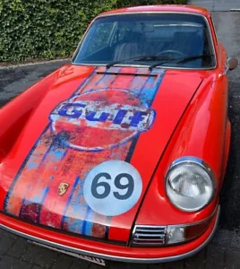 Cuffia Martini Vs Gulf Racing Stripes Compatibile Porsche Adesivi Cofano Mans - Foto 1 di 22