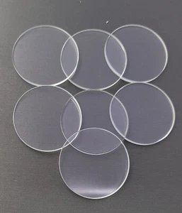 34.2mm x 2.0mm Thick Watch Parts Crystal Glass Clear Flat Round Mineral - Picture 1 of 1