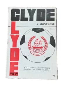 CLYDE V MONTROSE - SCOTTISH DIVISION TWO - 28/11/1981 - Picture 1 of 1