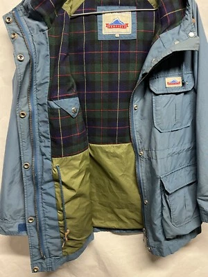 Penfield Jacket Klassen M Blue 60/40 Mountain Parka Canvas Flannel Lined Hike - Image 1 of 4