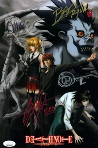 Death Note 8x12 Signed Cast x3 Drummond Juliani Swaile Photo JSA Certified Auto - Picture 1 of 2
