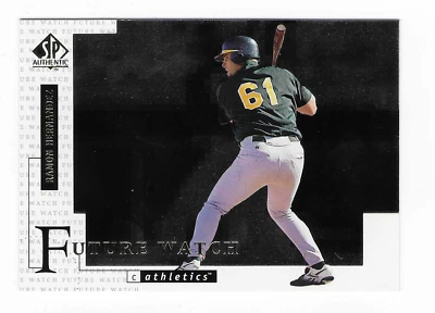 Tarjeta de béisbol auténtica 1998 Upper Deck SP RAMÓN HERNÁNDEZ ATLETISMO #18 lámina Foto 1 de 2