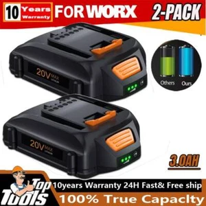 1/2pack For WORX 20V 3.0AH Extend Lithium Battery WA3520 WA3525 WA3575 WG155 - Picture 1 of 29