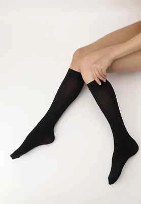 2 Pack Oroblu All Colors cotton knee-highs 3D for elasticity black One Size - Image 1 of 3