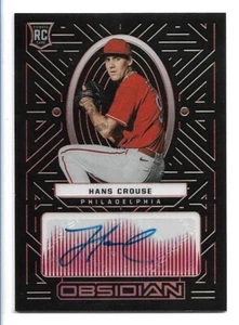 Hans Crouse 2022 Chronicles Obsidian Rookie grabado eléctrico automático rojo #14/25 - Imagen 1 de 2