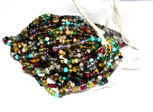 Natural Mix Disco 3-4mm Rondelle Faceted Gemstone Loose Beads 13" Strand 4 - Picture 1 of 4