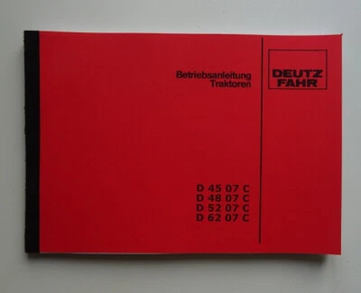 Betriebsanleitung Deutz D 4507 C D4807 C D5207 C D6207 C + Wartungsplan - Bild 1 von 4