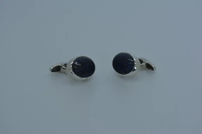 Natürlich Lapislazuli Edelstein 925 Sterlingsilber Manschetten Geschenk Für Ihn - Bild 1 von 4