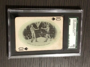 1909 JACK JOHNSON/JAMES JEFFERIES/MCVEY~Boxing Playing Card~Graded SGC 60/5 - Bild 1 von 2