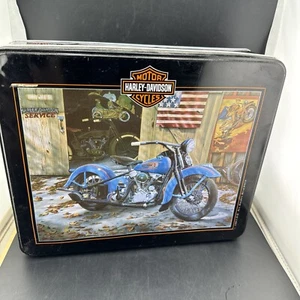 Harley Davidson 2003 RARE puzzle tin At Your Service Scott Jacobs Tin Only📦 - Picture 1 of 6