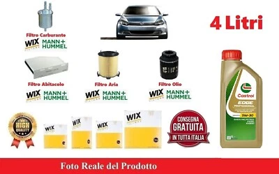 WIX MANN FILTER - VW - CASTROL Filtri Tagliando per VW Golf 6 VI 1.4 TSi 90 Kw 122 Hp + 5 Litri Castrol 5w30