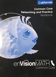 enVision Math Kindergarten Common Core Reteaching & Practice Workbook Grade K CA - Imagen 1 de 2
