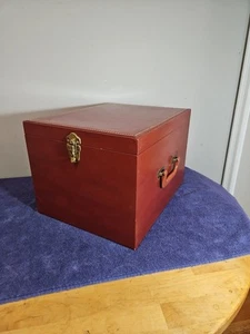 Vintage slide tray storage box.            15 7/16" X 12 1/4" X 10 3/8".     VGC - Picture 1 of 7