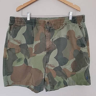 Pantalones Cortos Polo Ralph Lauren Prepster Camuflados Sarga Para Hombre Talla 2XL Cintura Elástica Desvanecida Foto 1 de 4