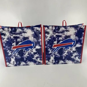 Buffalo Bills Reusable Tote NFL Team Logo Grocery Tote Shopping Bag Lot of 2 - Picture 1 of 6