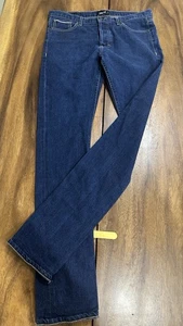 Pantalones de mezclilla Frank & Oak The Cooper con ribete para hombre 34X36 azul botón mosca preppy calle - Imagen 1 de 13