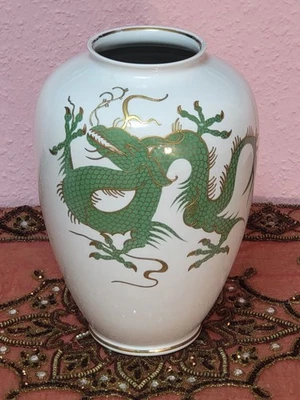 Schaubach Porzellan Vase  Drache Grün 1 Wahl 28 cm. - Bild 1 von 2