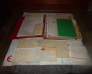 Lot 209 Vintage meist handgeschriebene Rezepte im Ordner Sherry Dressing Lachs - Bild 1 von 24