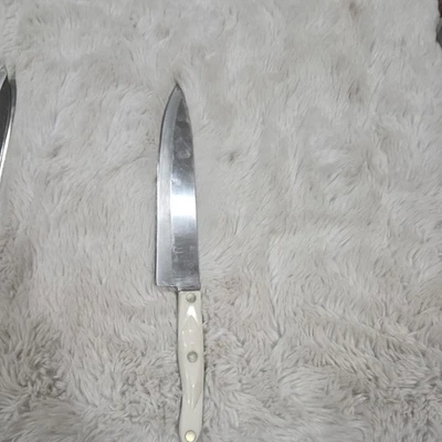 CUTCO #1725 Chef Knife  High Carbon Stainless Pearl White Handle USA  - Изображение 1 из 4