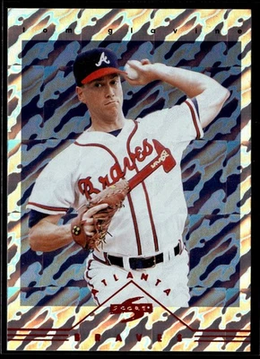 Puntuación de béisbol 1997 Tom Glavine #4 raro platino equipo Red Braves N1606 Foto 1 de 3