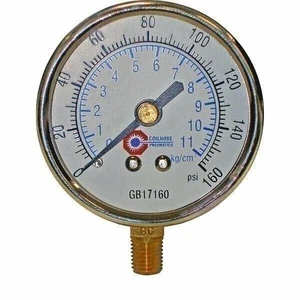 Coilhose Pneumatics GB17160 3-1/2" Bottom Mount Air Gauge 0-160PSI 1/4" Mpt - Picture 1 of 1