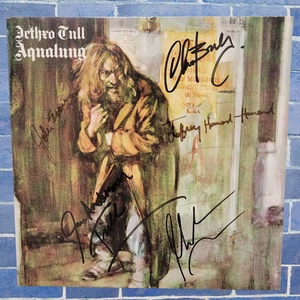 Jethro Tull | signed lp | 5 members | Aqualung - Picture 1 of 2