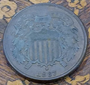 1867 United States Union Shield 2 Cents Choice Brilient Uncirculated - Picture 1 of 2