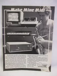 Beyer M 69 Mikrofon Beyerdynamic / Pitchrider 2000 MIDI 1985 Vintage Print Ad - Bild 1 von 2