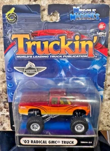 GMC Truck Radical Truckin Muscle Machines 2002 escala 1/64 fundido a presión coleccionables - Imagen 1 de 1