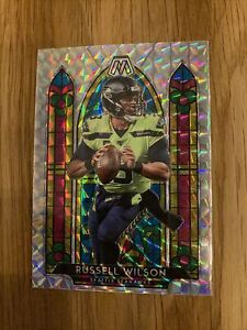 Russell Wilson Stained Glass 2020 Panini Prizm SG10 SEAHAWKS NFL SSP Case-Hit!