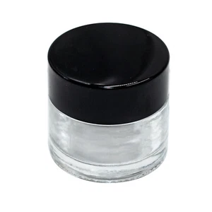 10 ml Rund Glas Transparent Glas mit Dichtung Schraube Schwarz Verschluss 1 Stück/Packung - Bild 1 von 3