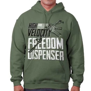 Pro Gun High Velocity Freedom Dispenser Joke Hoodie Hooded Sweatshirt Men Women - Picture 1 of 9