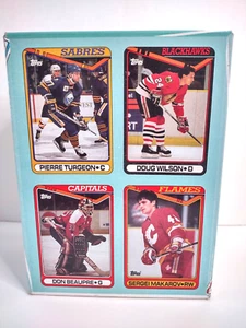 1990-91 Topps Hockey EMPTY Box Bottom Panel Uncut Turgeon Wilson Beaupre - Picture 1 of 16