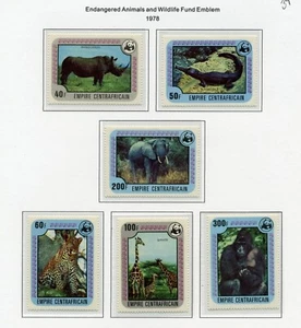 CENT AFRICAN REP MNH 323-28 WWF Endangered Animals ZG757 - Bild 1 von 1