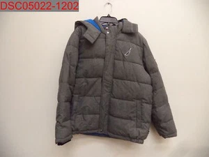 NWT - Nautica Boys' Grey Water Resistant Logo Bubble Jacket, Size L (14/16) - Picture 1 of 9