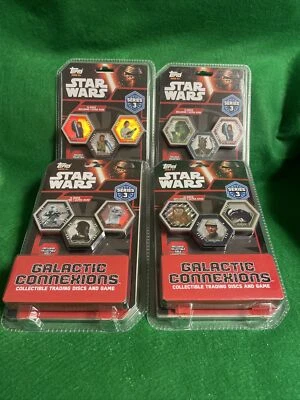 💥Lote de 4 Discos Coleccionables Star Wars Galactic Connexions Juego Serie 3 Foto 1 de 4