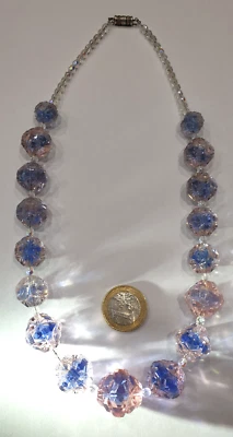Ancien collier en perles de verre Magnifique! - Photo 1/4