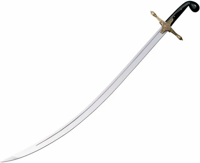 Cold Steel Shamshir Fixed Sword 30.5" 1055 Steel Blade Black Horn Handle - 88STS - Image 1 of 1