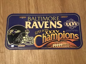 Vintage 2001 Baltimore Ravens NFL Super Bowl 35 XXXV Wincraft License Plate USA - Picture 1 of 5