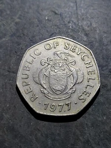 1977 Seychelles 5 Rupees Coin KM# 36 - Picture 1 of 2