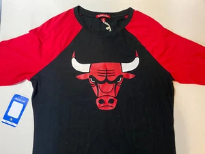MSRP $45 NWT Mitchell & Ness Women's Raglan T-shirt Dress CHICAGO BULLS Sz XS - Picture 1 of 6