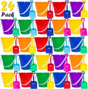 5'' Inch Sand Beach Buckets Pail with Shovels,Sand Bucket Water Pail - Picture 1 of 5