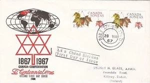 1967 Ireland/Eire FDC cover Canada Confederation Centennial - Picture 1 of 2