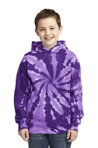 3 Pack Of Port & Company PC146Y Youth Tie-Dye Pullover Hoodie Sweatshirt - Picture 1 of 11